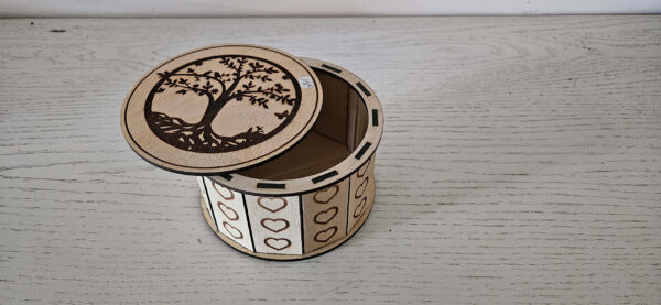 Boîte en bois décorative avec arbre de vie