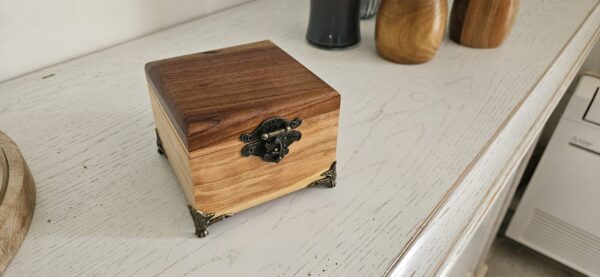 Coffret à bijoux en bois exotique et aulne