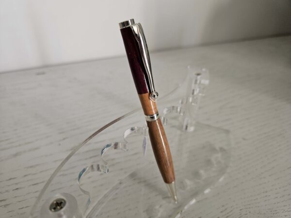 Stylo bille en bois de noyer-amarante – Image 5