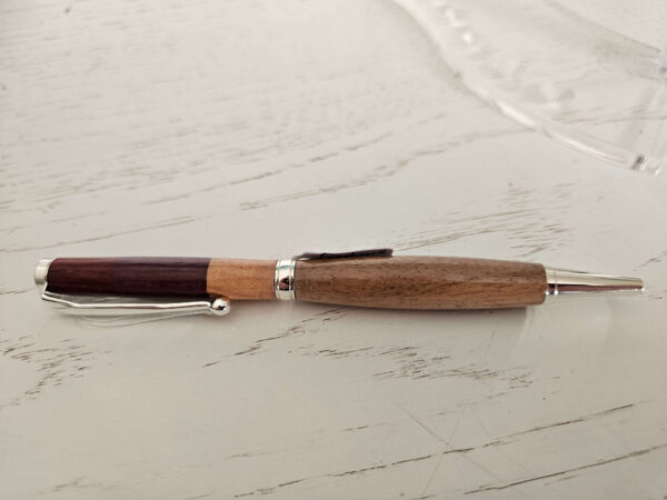 Stylo bille en bois de noyer-amarante – Image 4