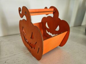 Panier décoratif Halloween en bois