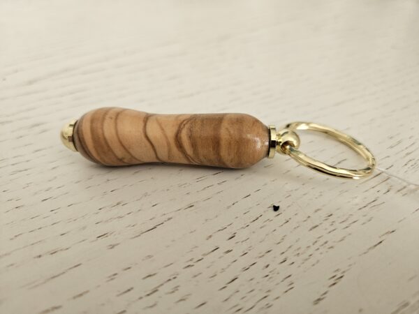 Porte-clés artisanal en bois d'olivier