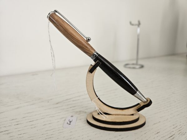Stylo artisanal en bois d'olvier et d'ébène