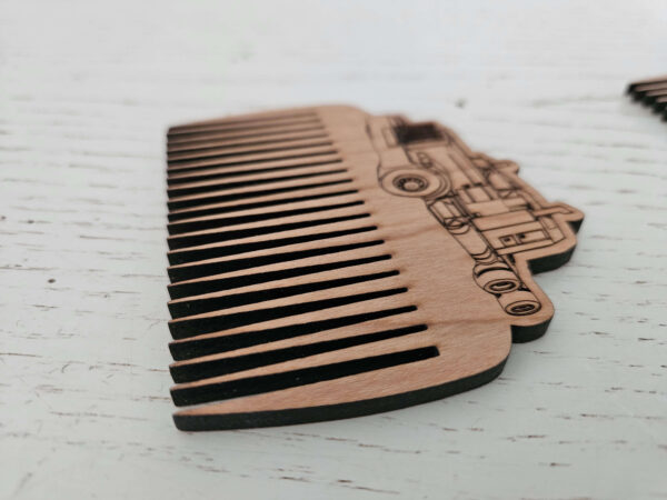 Peigne à barbe et à moustache en cerisier – Image 5