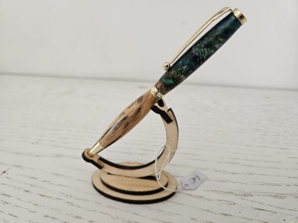 Stylo bille bois (érable) et résine – Image 3