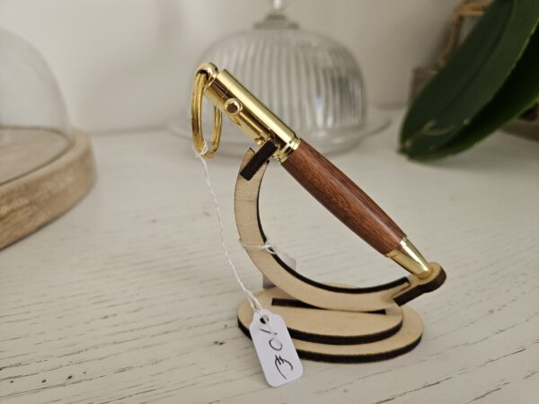 Porte clés stylo en bois de niangon