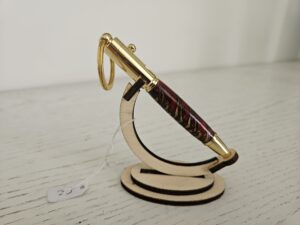 Porte clés stylo en bois et résine