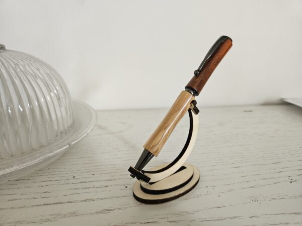 Stylo bille en bois d'ébène et d'olivier – Image 3