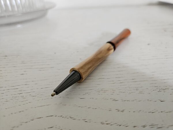 Stylo bille en bois d'ébène et d'olivier – Image 4