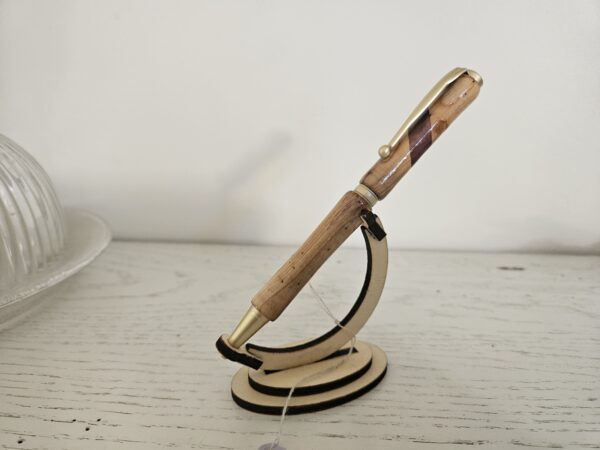 Stylo en bois d'IF, inclusion d'ébène Mexicain – Image 2