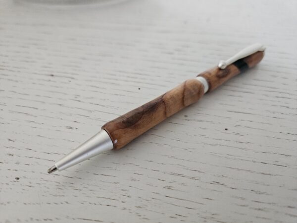 Stylo en bois d'IF, inclusion d'ébène Africain – Image 3