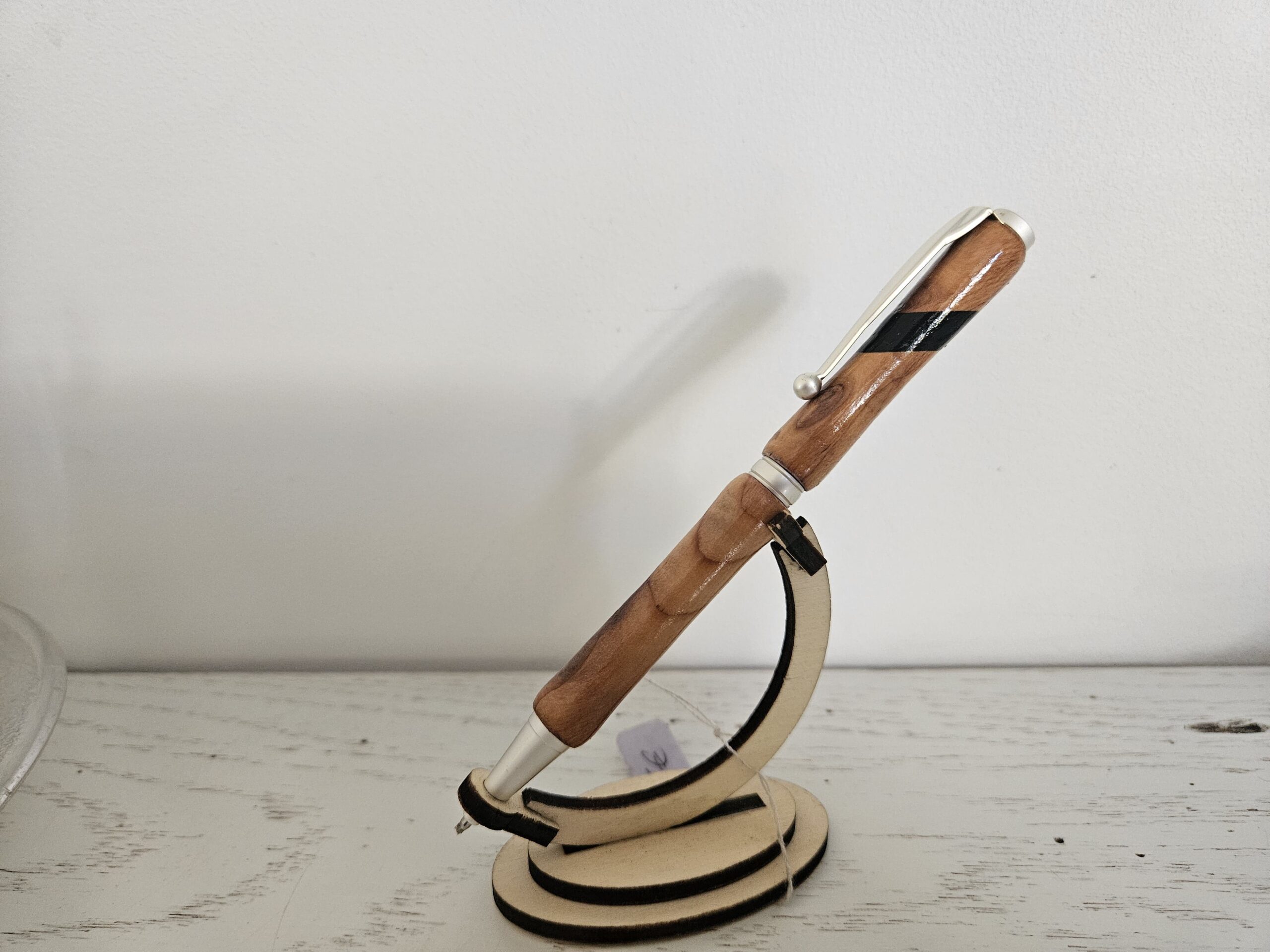 Stylo en bois d'IF, inclusion d'ébène Africain