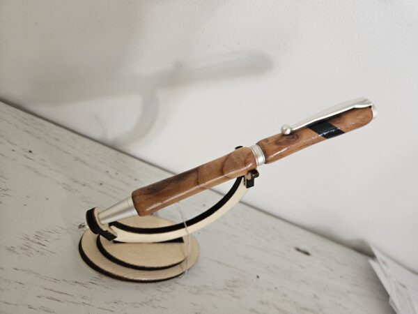 Stylo en bois d'IF, inclusion d'ébène Africain – Image 2
