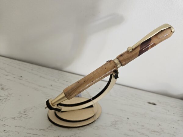 Stylo en bois d'IF, inclusion d'ébène Mexicain – Image 6