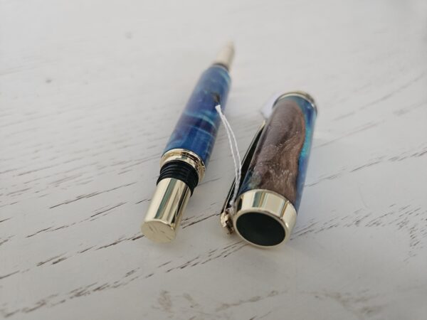 Stylo roller en bois et résine – Image 2