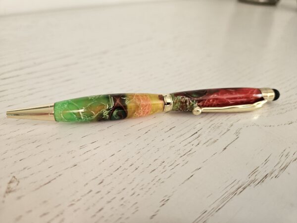 Stylo bille tactile en bois et résine – Image 4