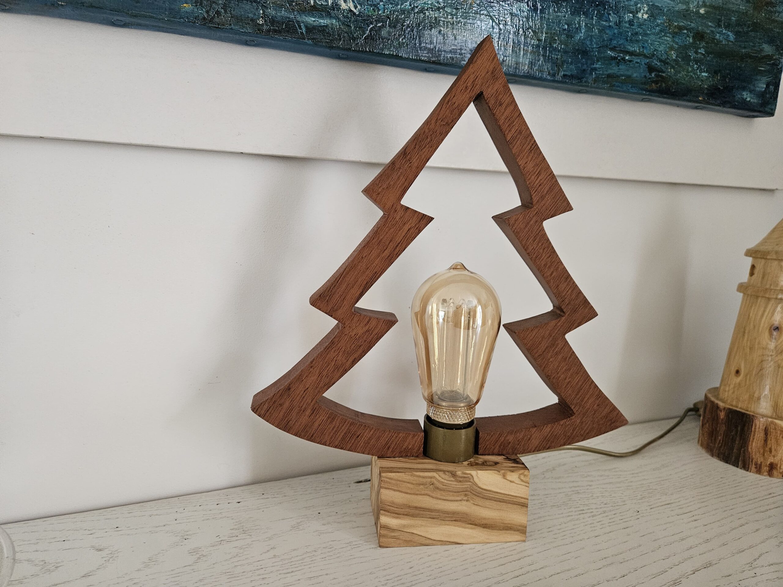lampe atrisanale sapin Noël