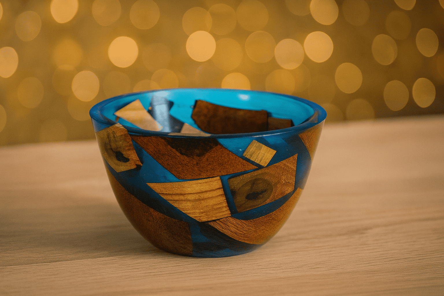 Bol en bois et résine