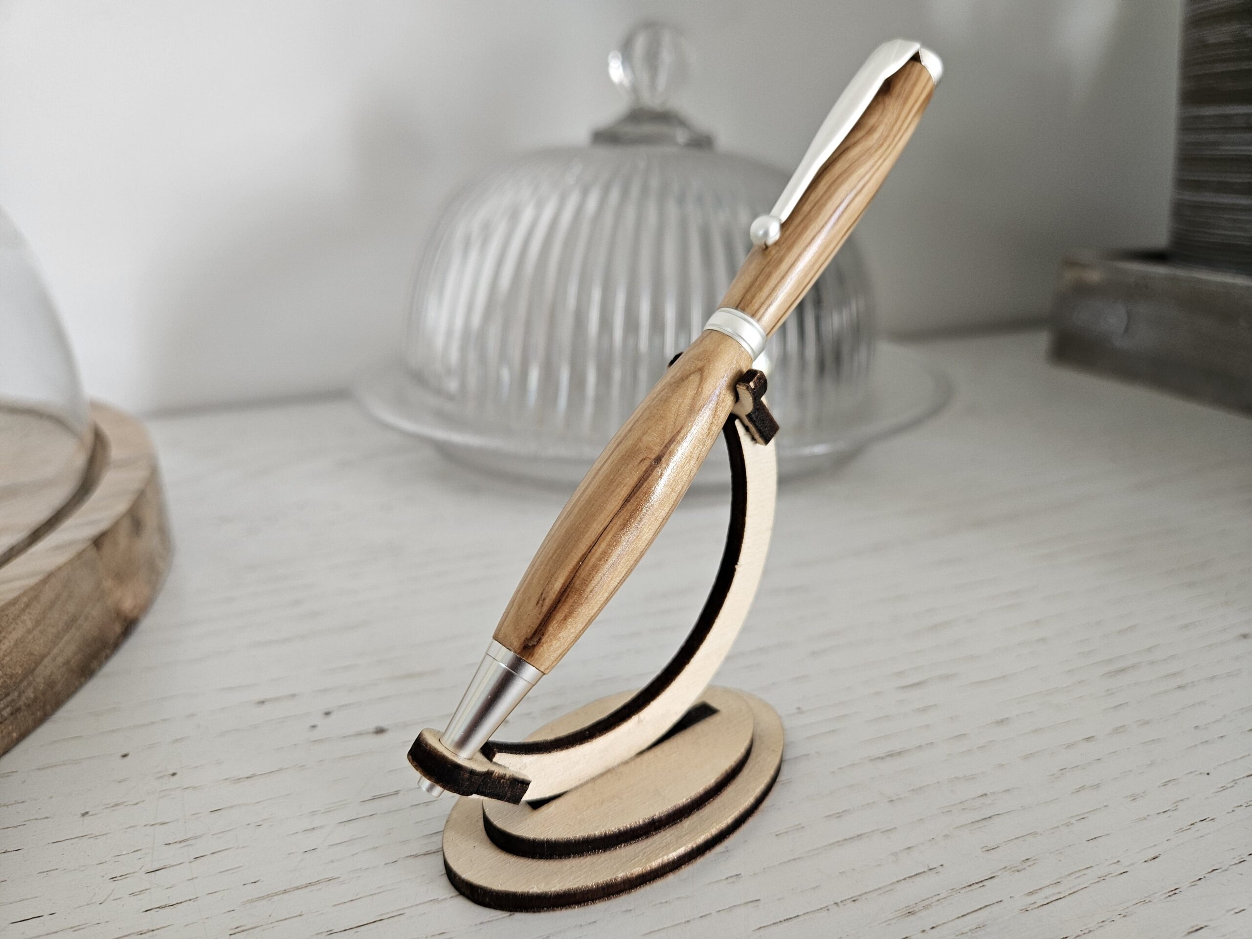 Stylo bille en bois d'olivier – Image 4