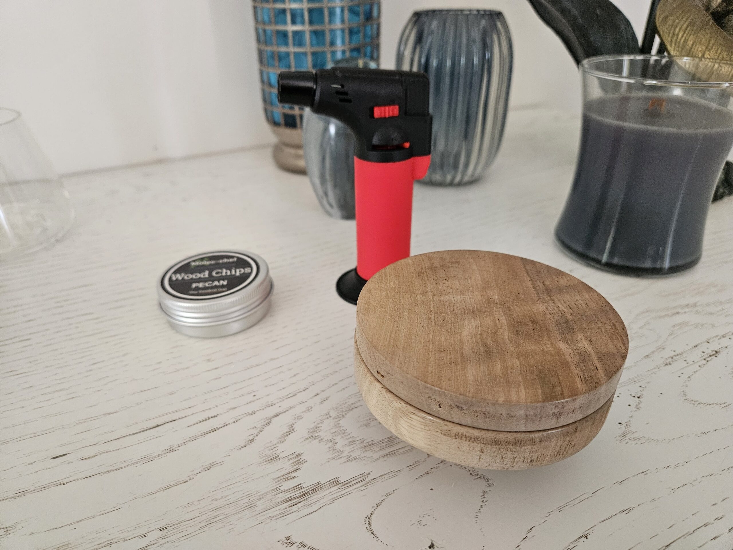kit fumoir à cocktail complet en bois de noyer – Image 2