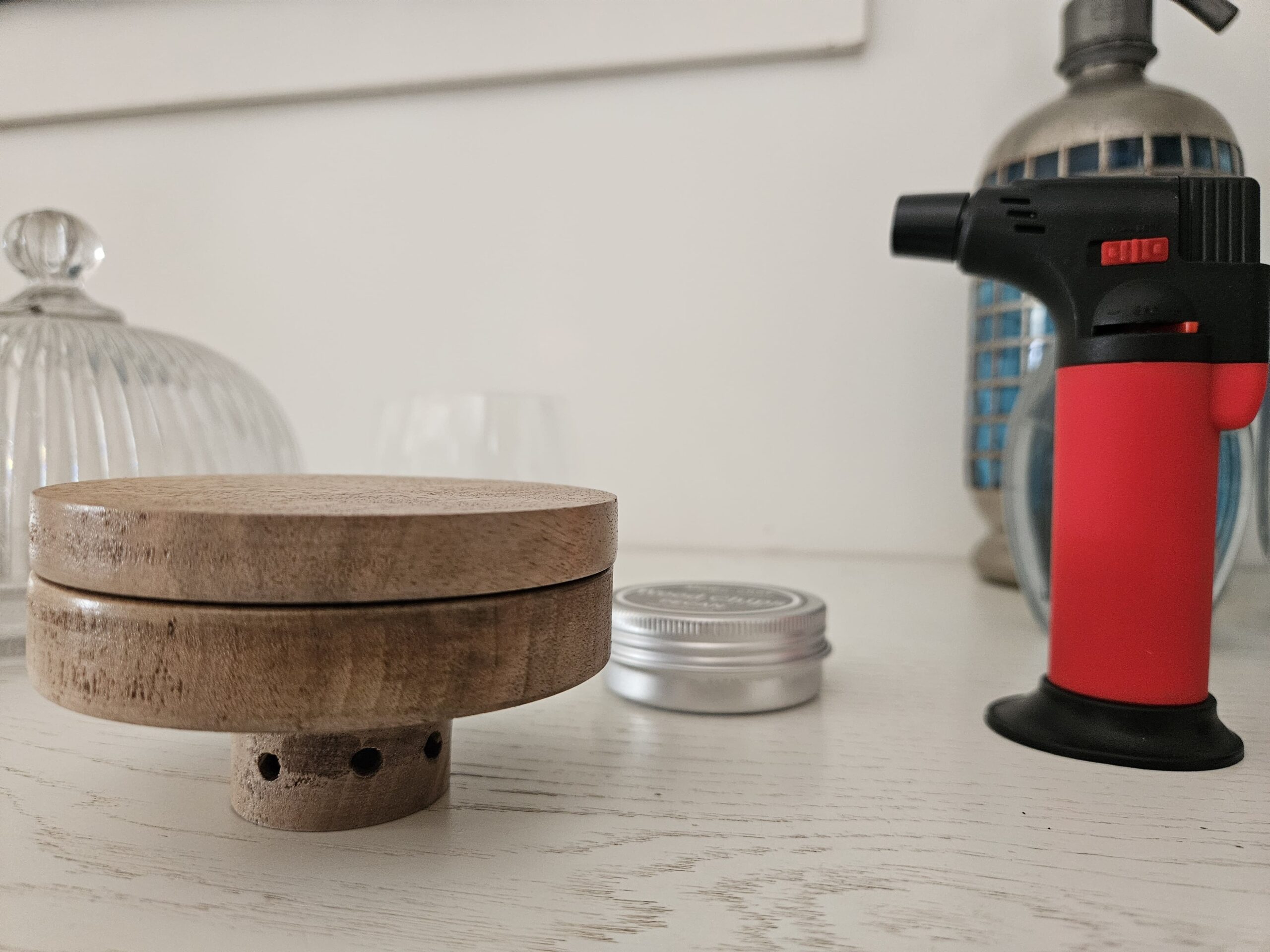 kit fumoir à cocktail complet en bois de noyer – Image 3