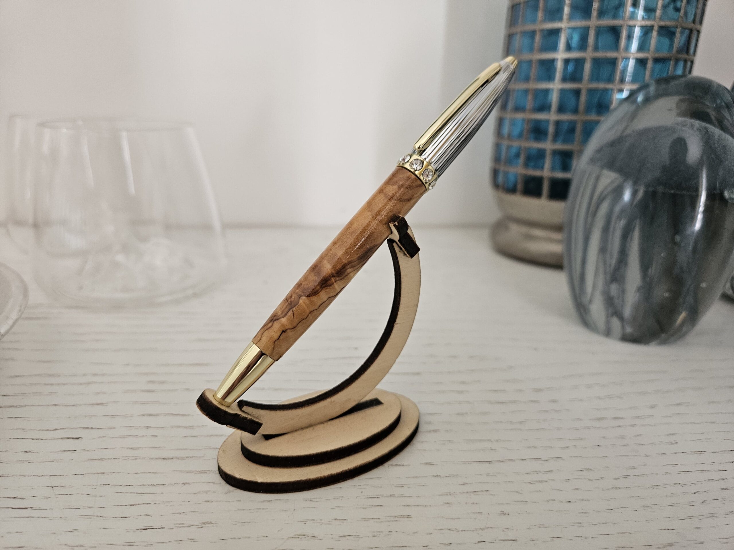 stylo bille en bois d'olivier