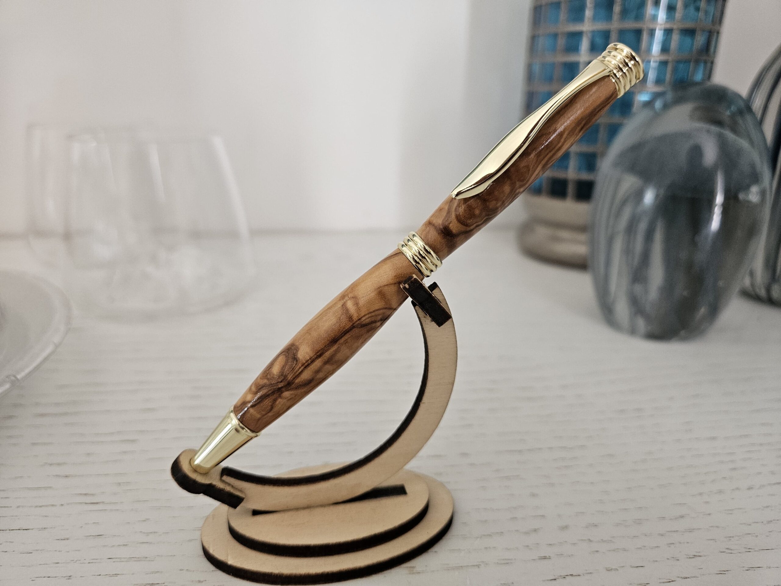 Stylo bille en bois d'olivier – Image 4