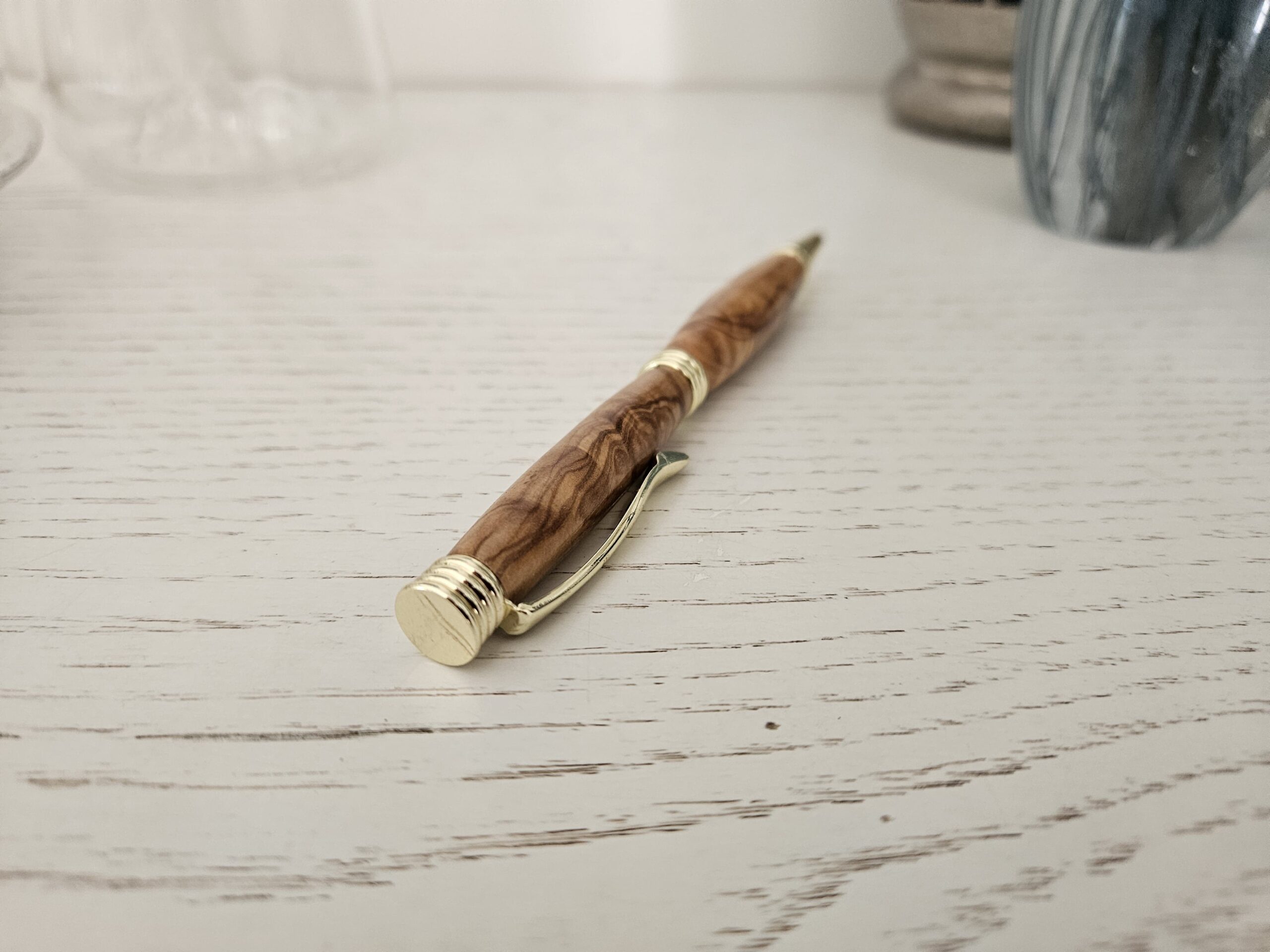 Stylo bille en bois d'olivier – Image 2