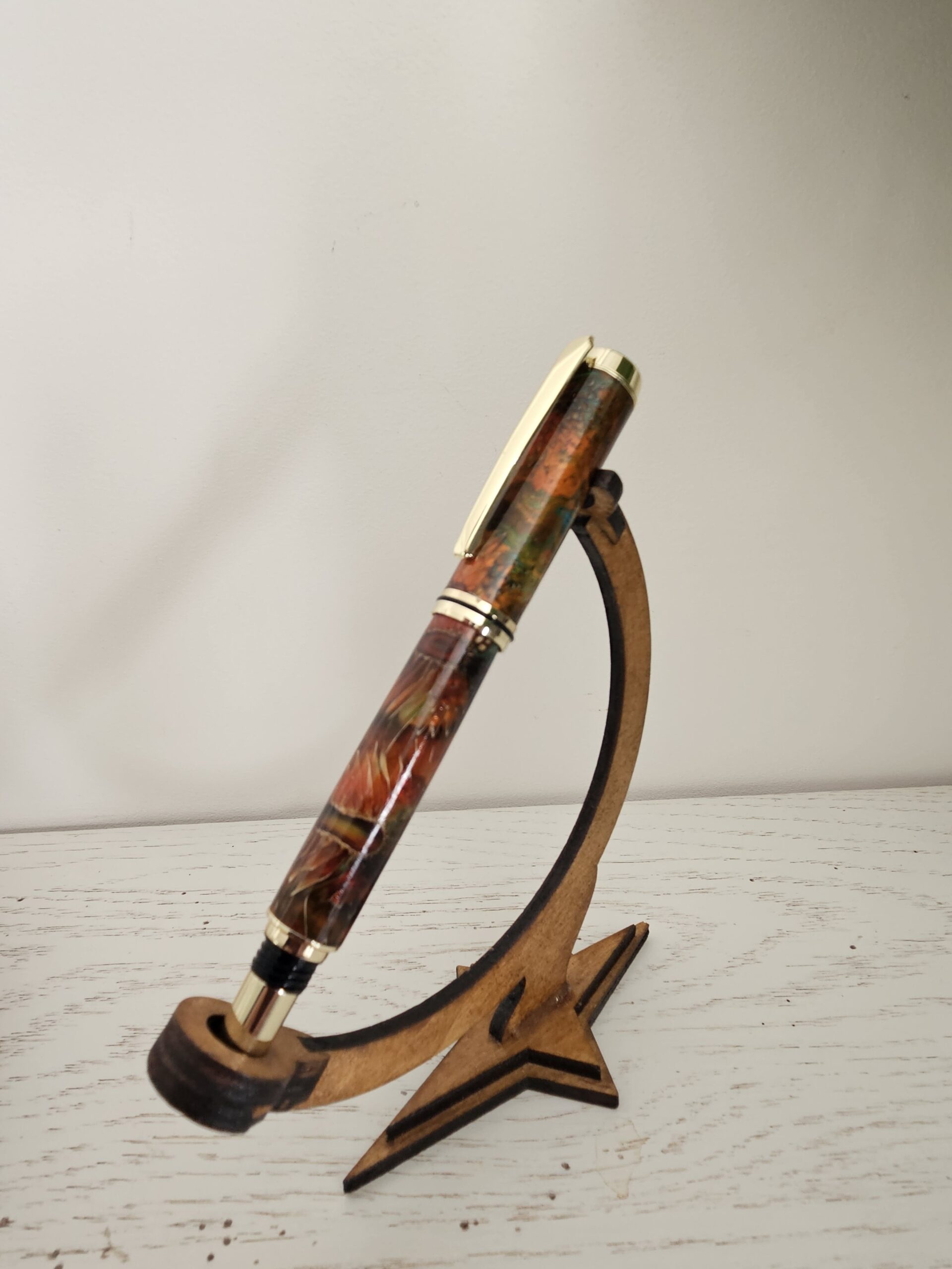 Stylo roller bois et résine