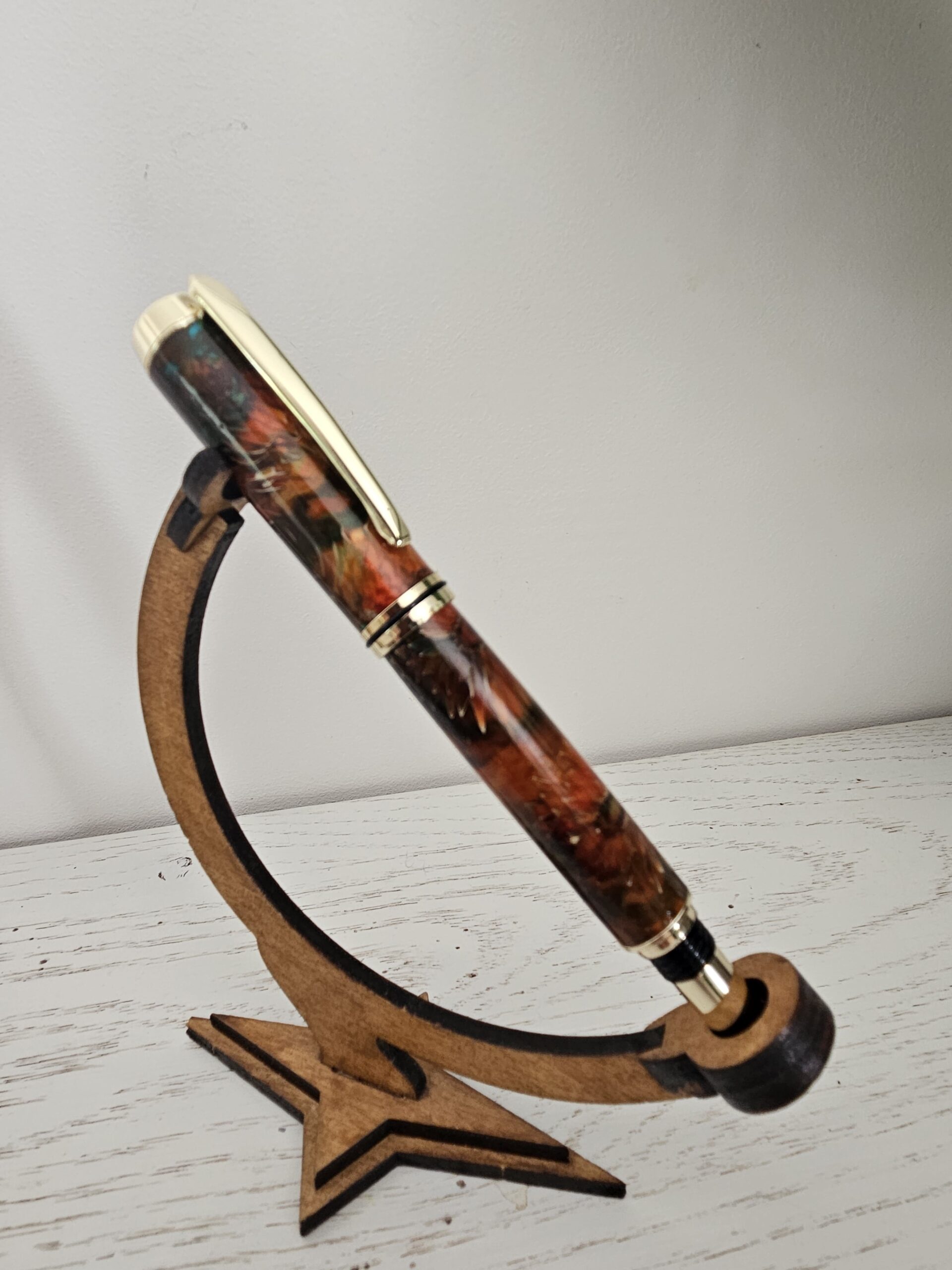 Stylo roller bois et résine – Image 5