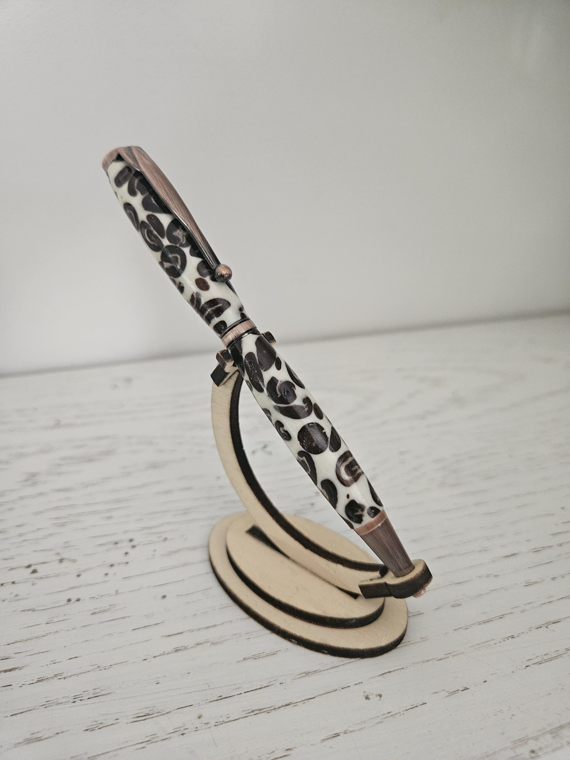 stylo bille résine, grains de café