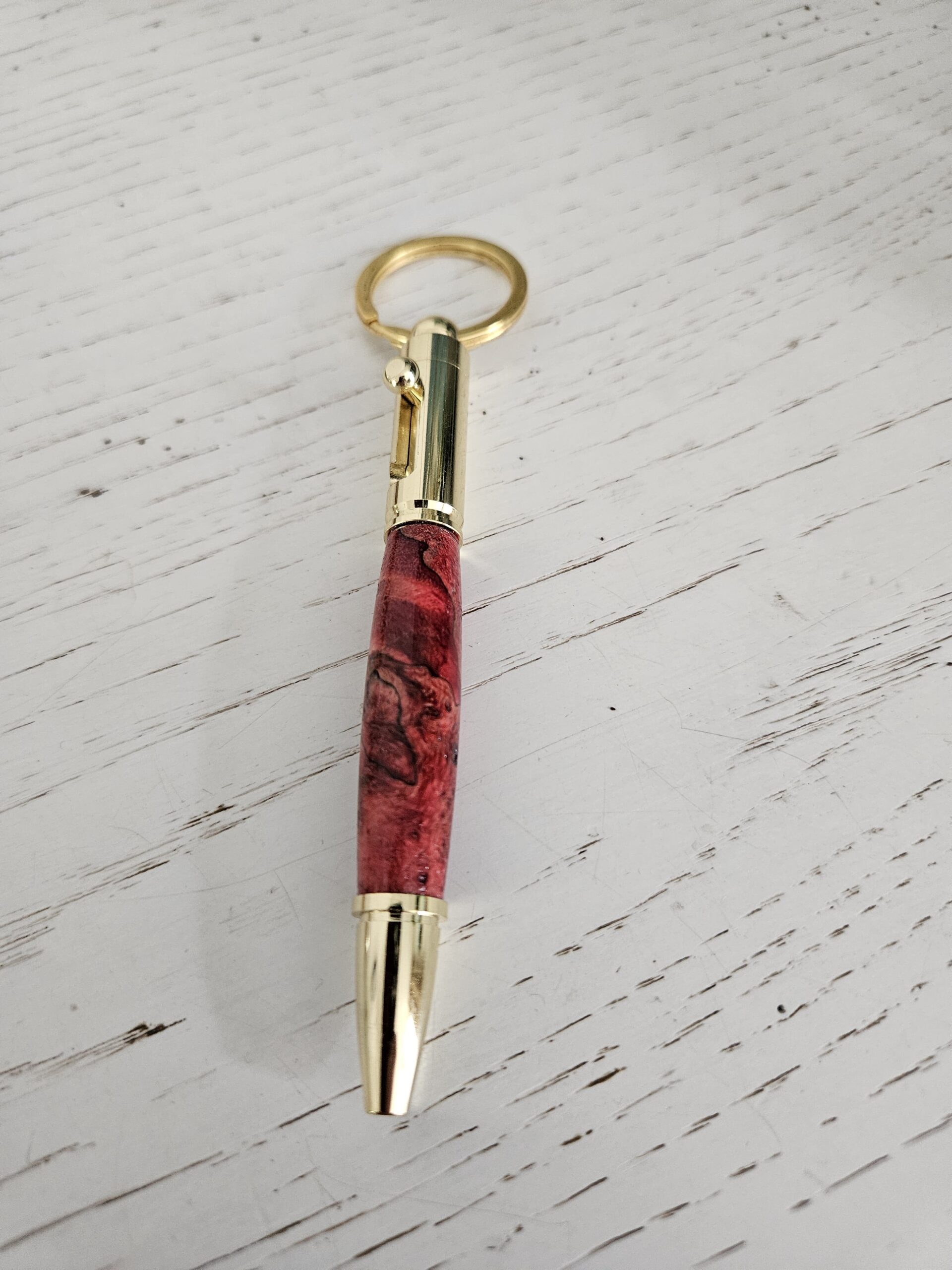 Porte clés stylo en bois stabilisé – Image 2