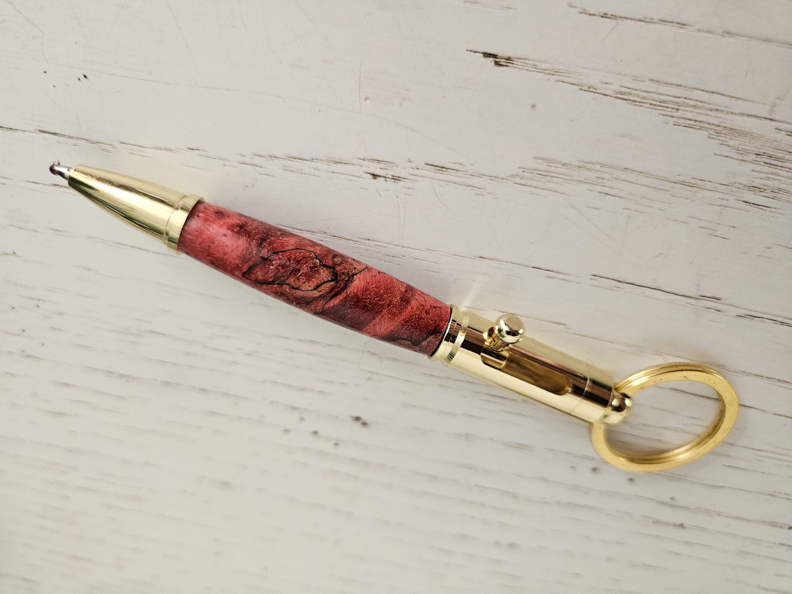 porte clés stylo en bois stabilisé