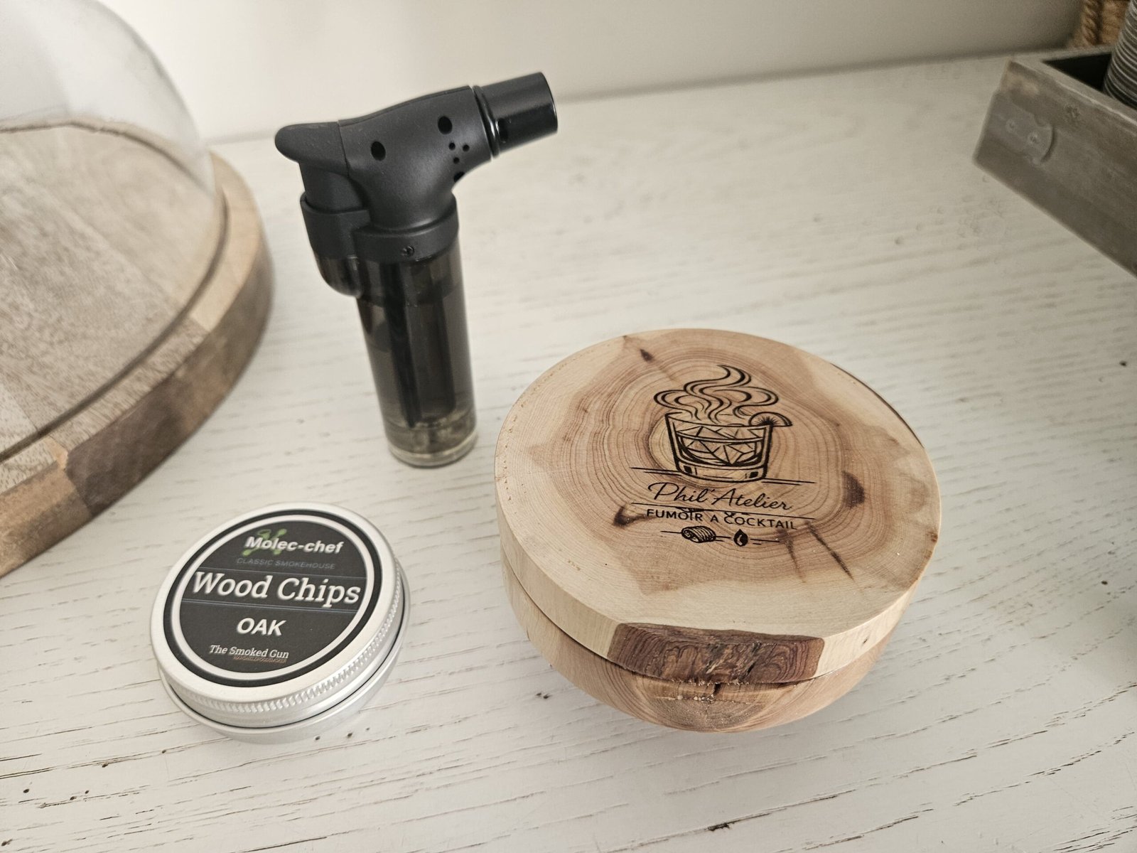 Kit fumoir a cocktail en bois de cade – Image 4