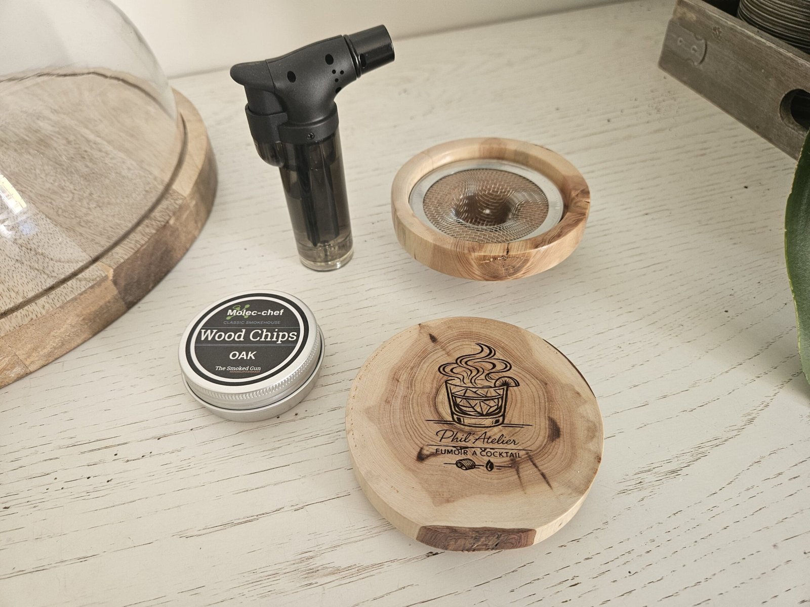 Kit fumoir a cocktail en bois de cade – Image 2