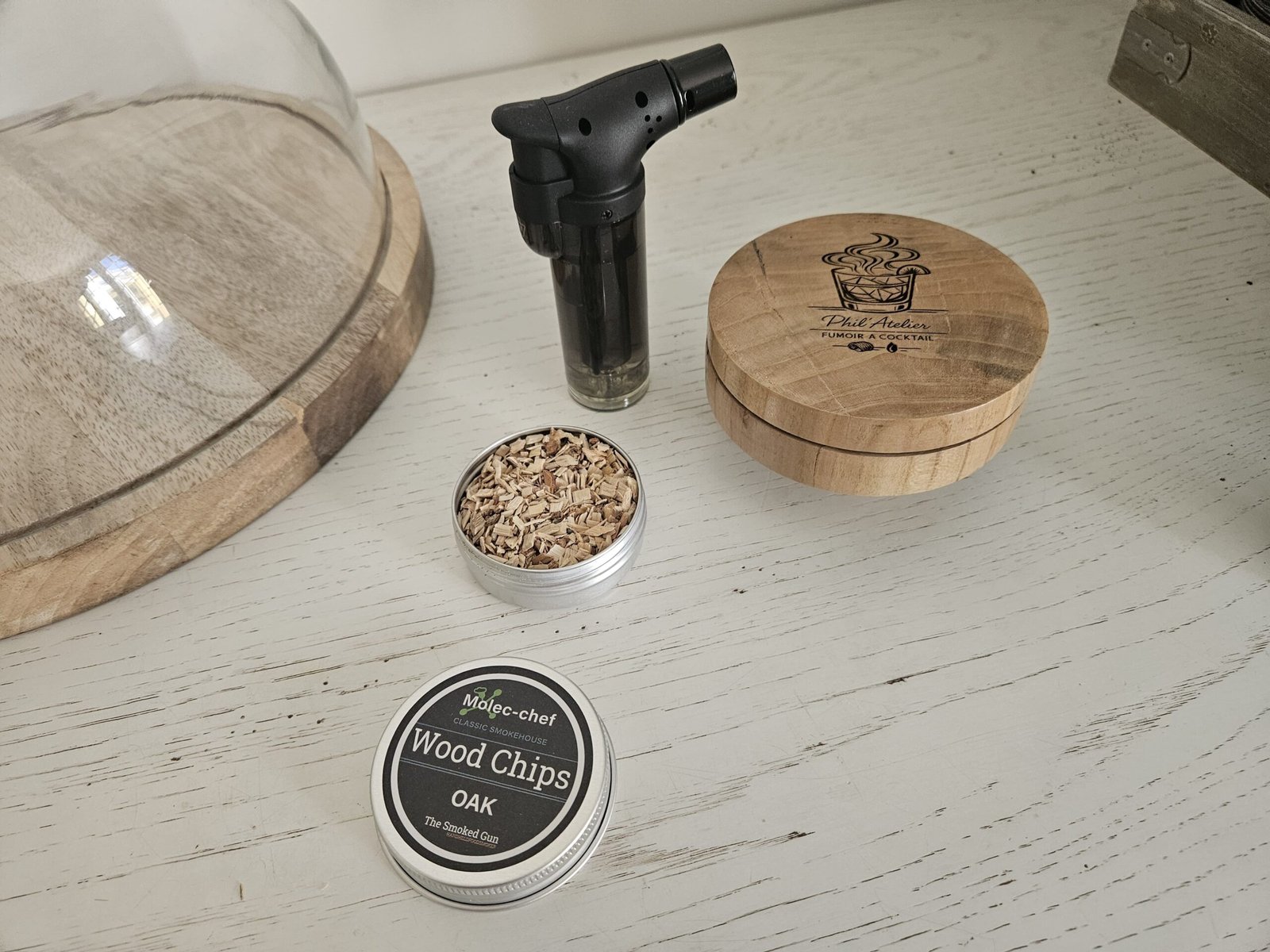 Fumoir à cocktail en bois d'olivier – Image 2