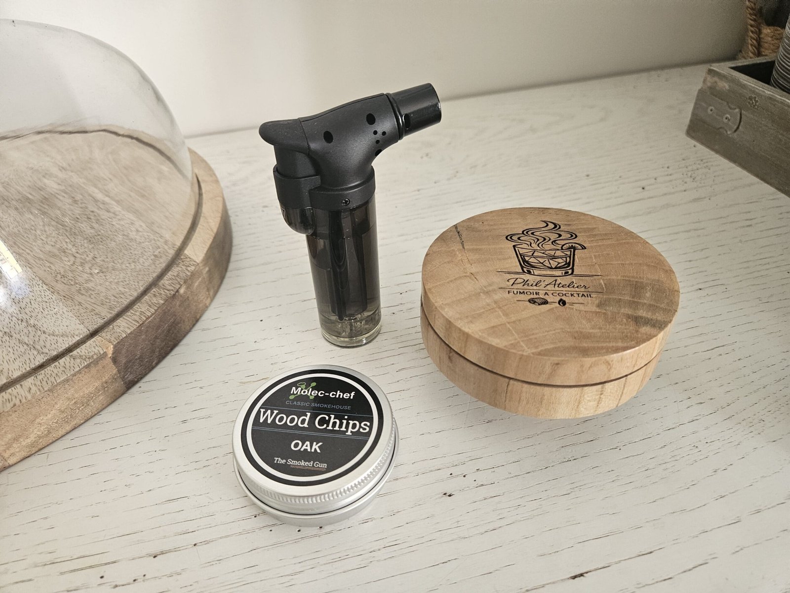 Fumoir à cocktail en bois d'olivier – Image 4
