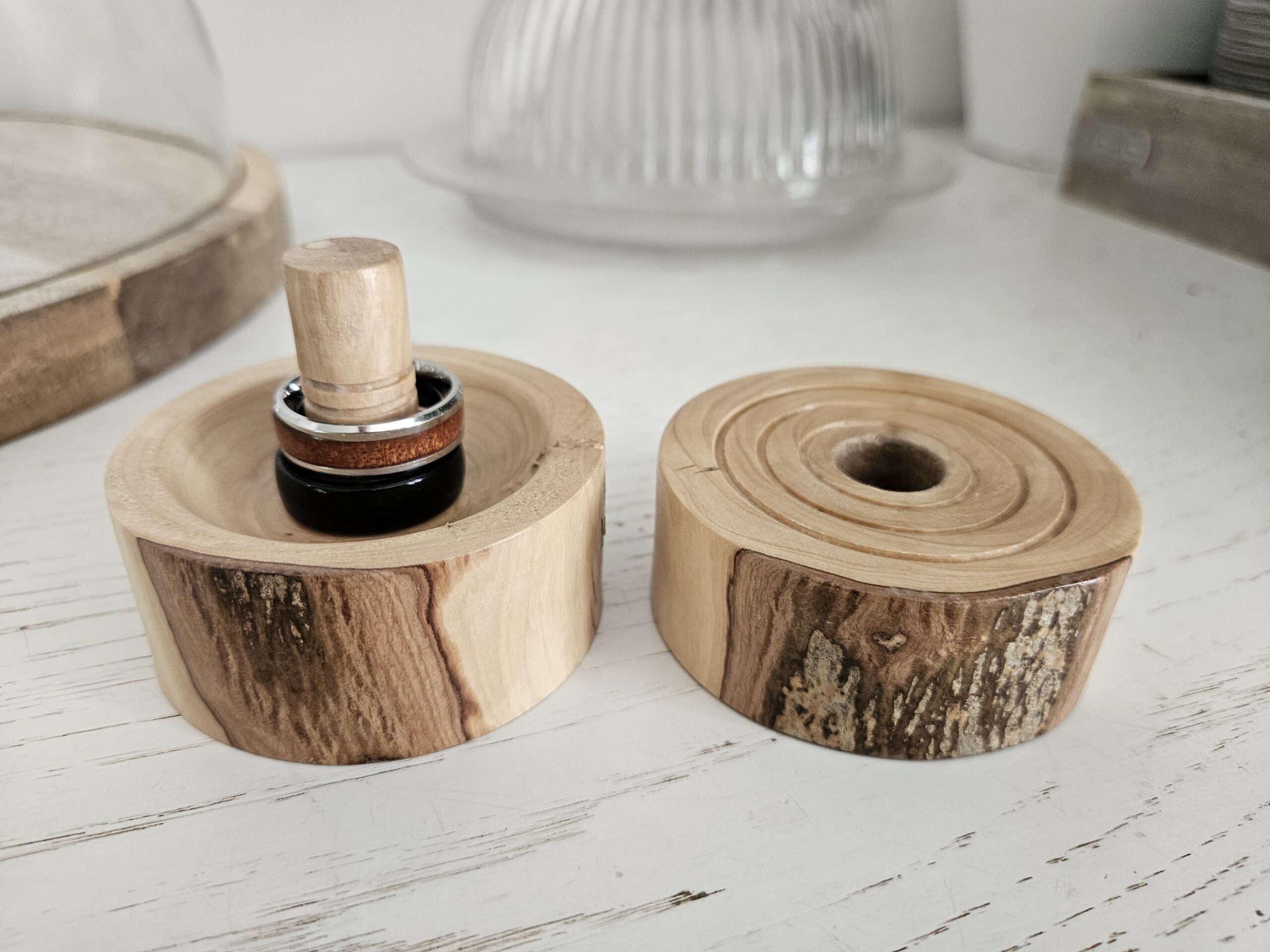 Boite à bagues en bois d'olivier – Image 3