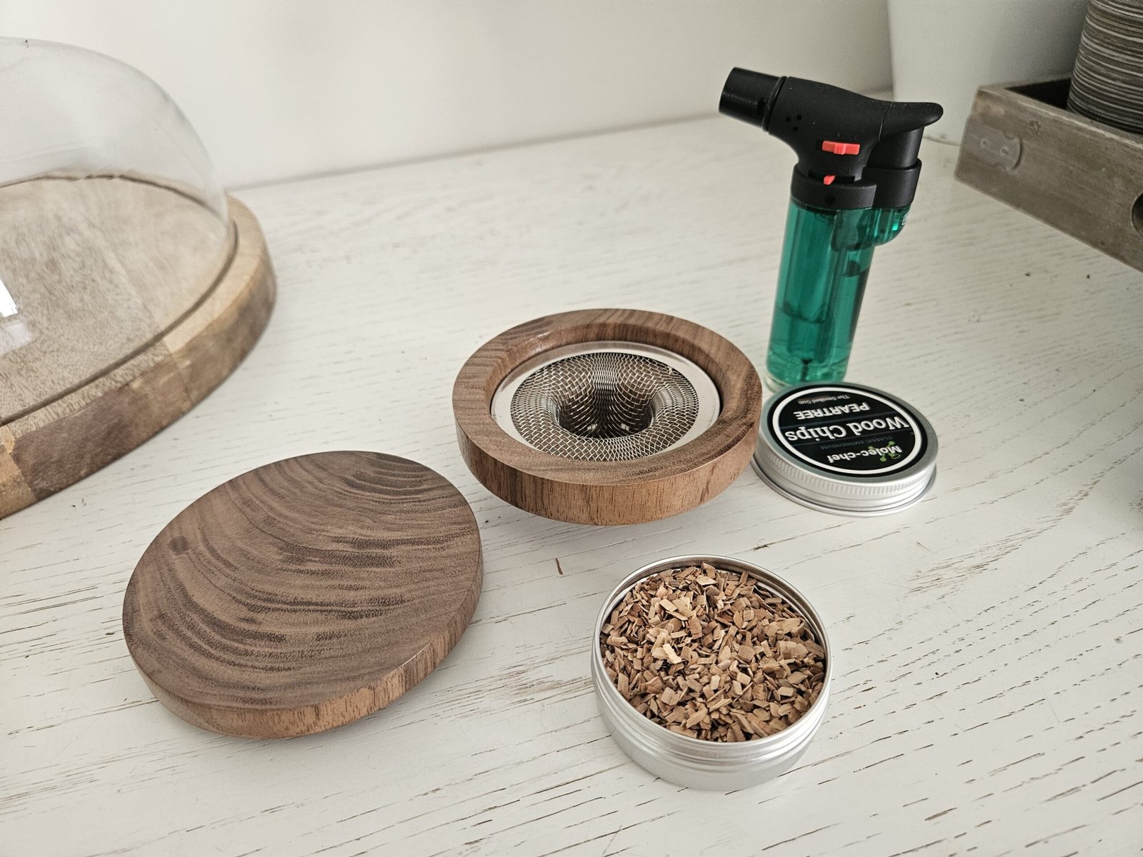 Kit fumoir a cocktail en bois de noyer – Image 5