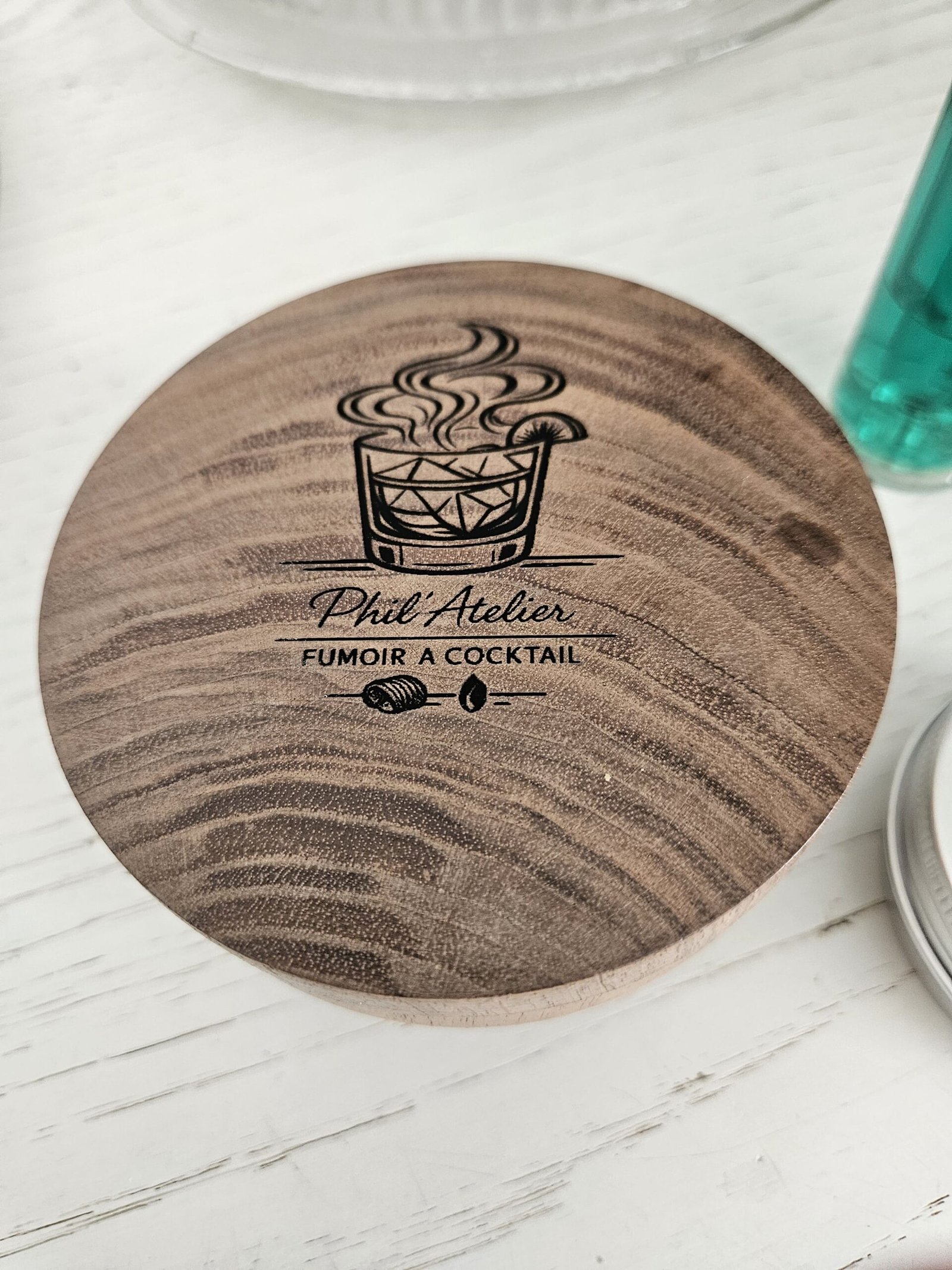 Kit fumoir a cocktail en bois de noyer – Image 2