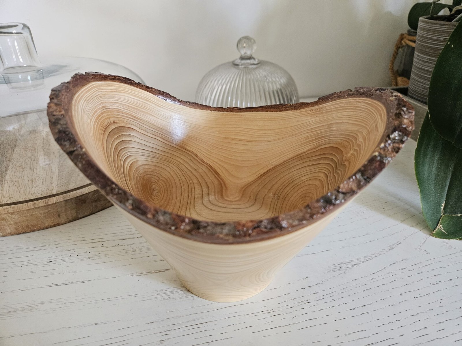 Coupe artisanal en bois de cèdre – bord naturel – Image 7