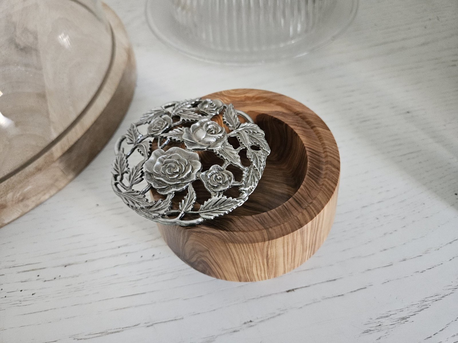 Pot pourri en bois d'olivier – Image 3
